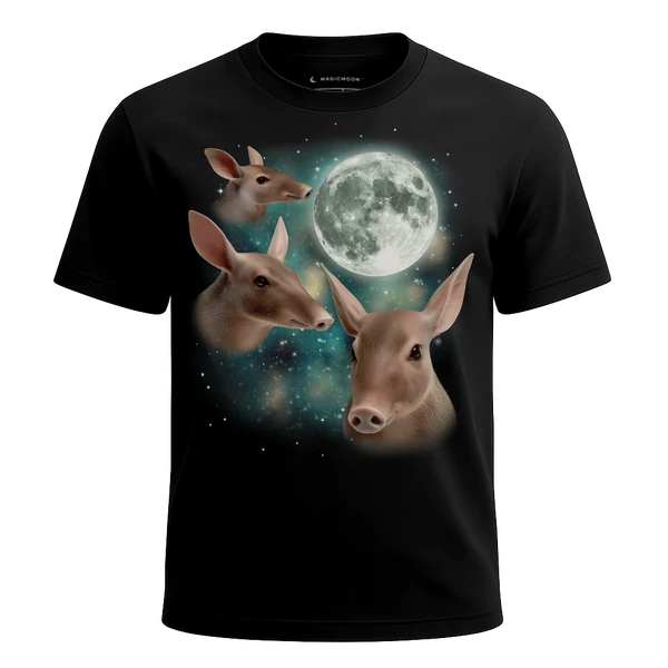 Three Aardvark Moon cosmic t-shirt