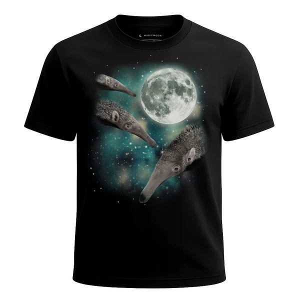 Three Anteater Moon cosmic t-shirt