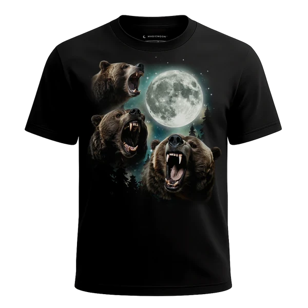 Three Bear Moon cosmic t-shirt - MagicMoon moon-channeled design