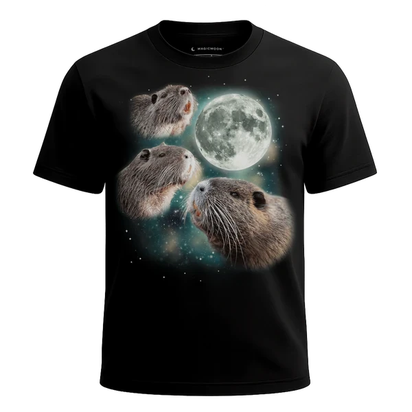 Three Beavers Moon cosmic t-shirt
