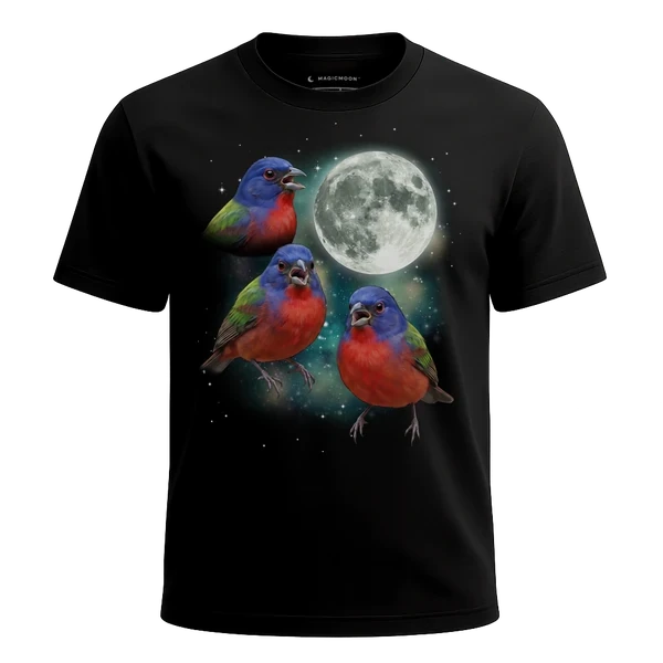 Three Bunting Moon cosmic t-shirt