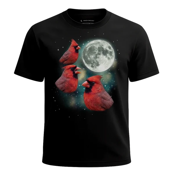 Three Cardinal Moon cosmic t-shirt