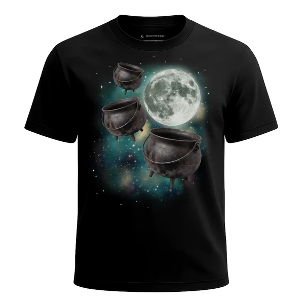 Three Cauldron Moon cosmic t-shirt