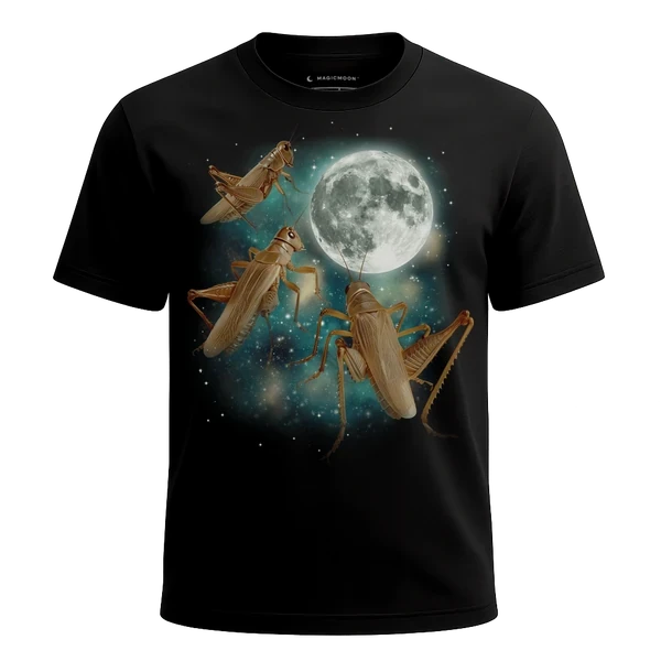 Three Cricket Moon cosmic t-shirt