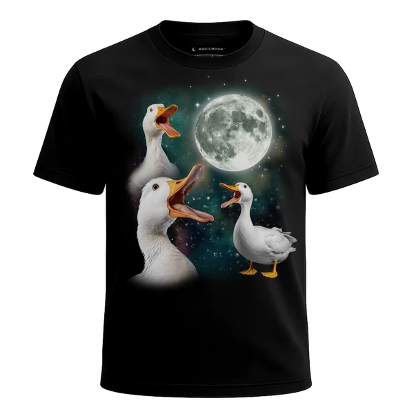 Three Duck Moon cosmic t-shirt - MagicMoon moon-channeled design
