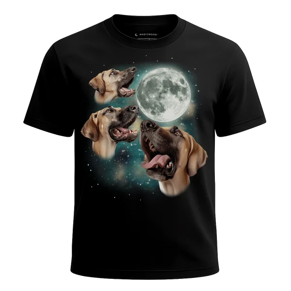 Three Great Dane Moon cosmic t-shirt