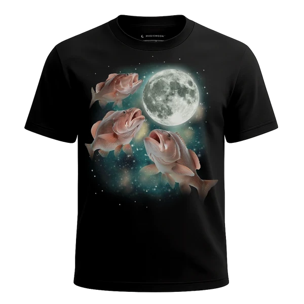 Three Grouper Moon cosmic t-shirt