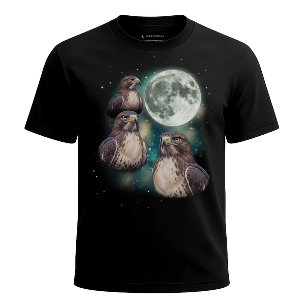 Three Hawk Moon cosmic t-shirt