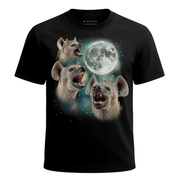 Three Hyena Moon cosmic t-shirt