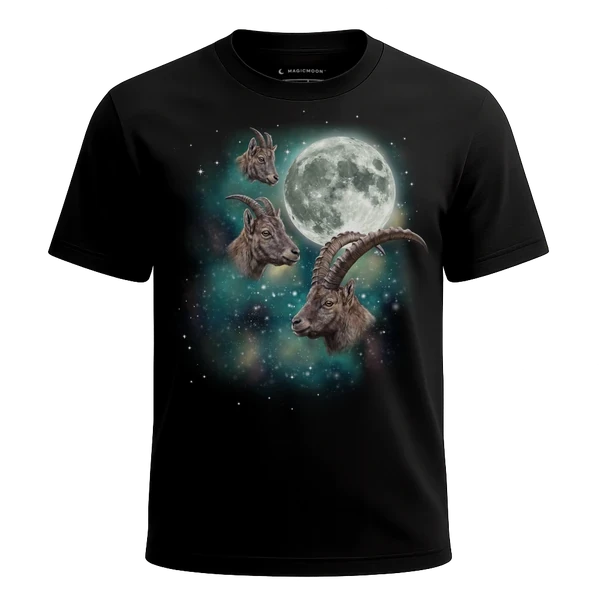 Three Ibex Moon cosmic t-shirt