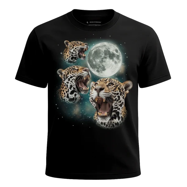 Three Jaguar Moon cosmic t-shirt