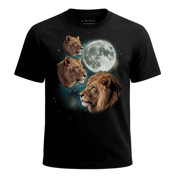 Three Lion Moon cosmic t-shirt
