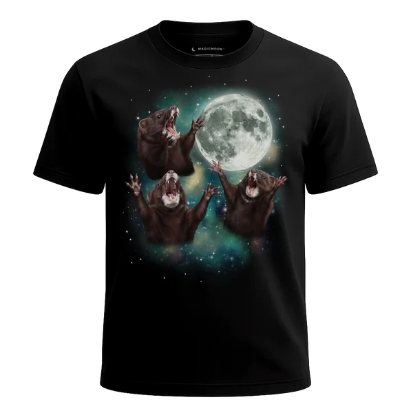 Three Mink Moon cosmic t-shirt
