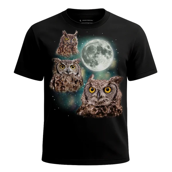 Three Owl Moon cosmic t-shirt