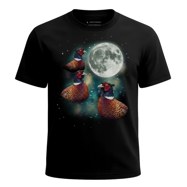 Three Pheasant Moon cosmic t-shirt