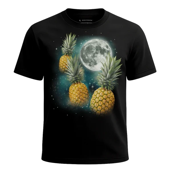 Three Pineapple Moon cosmic t-shirt