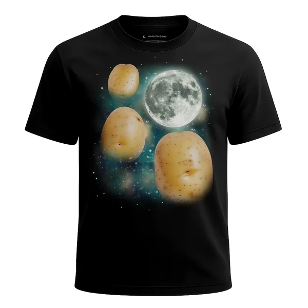 Three Potato Moon cosmic t-shirt