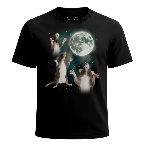 Three Rat Moon cosmic t-shirt