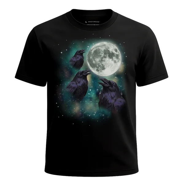 Three Raven Moon cosmic t-shirt