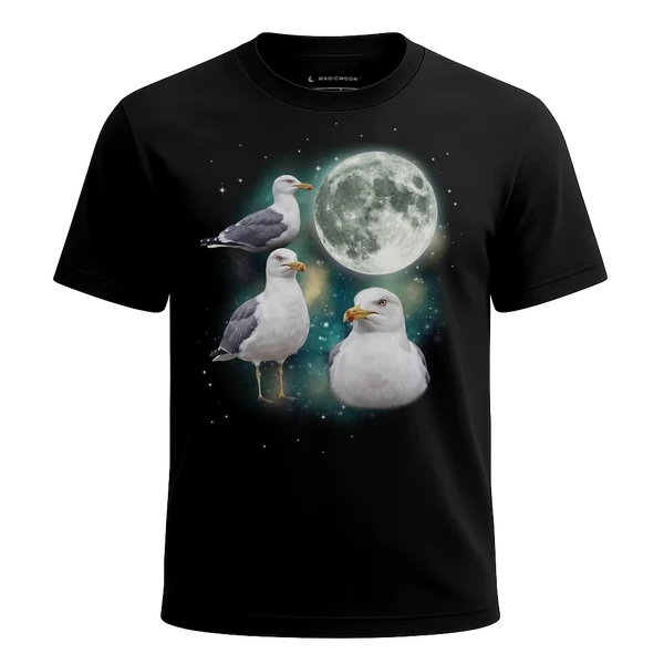 Three Seagull Moon cosmic t-shirt