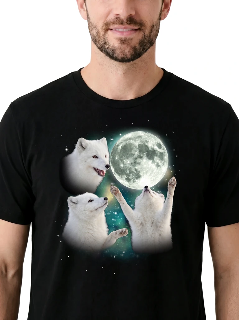 Three Arctic Fox Moon on model m1-3