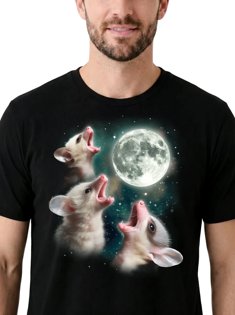 Three Baby Possum Moon on model m1-3
