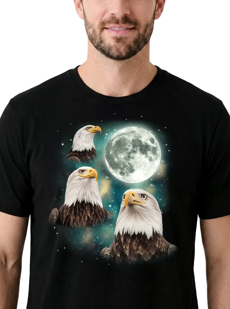 Three Bald Eagle Moon on model m1-3