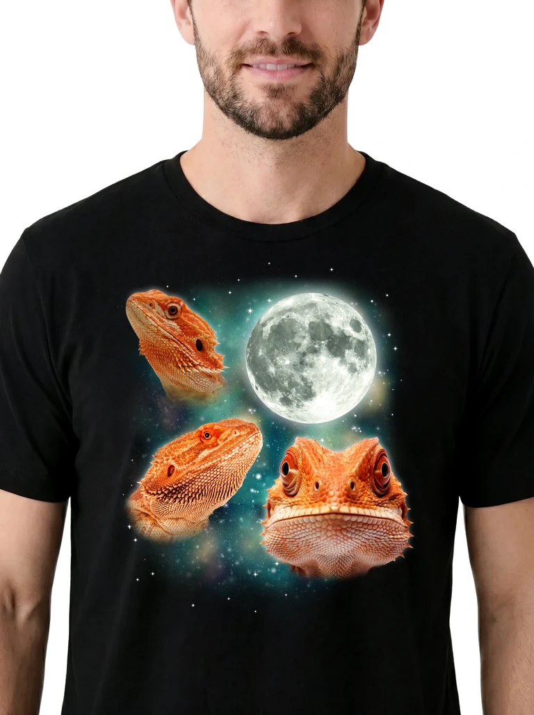 Three Bearded Dragon Moon on model m1-3