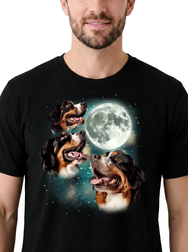 Three Bernese Mountain Dog Moon on model m1-3