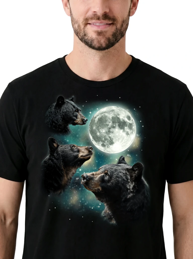 Three Black Bear Moon on model m1-3