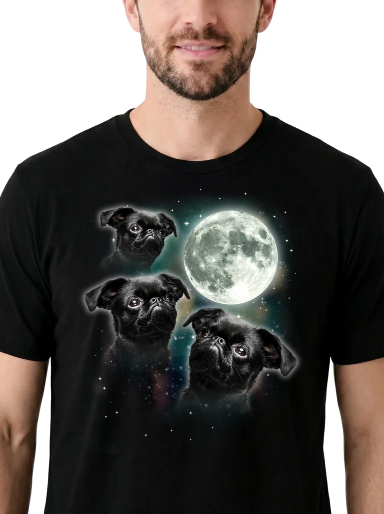 Three Brussels Griffon Moon on model m1-3