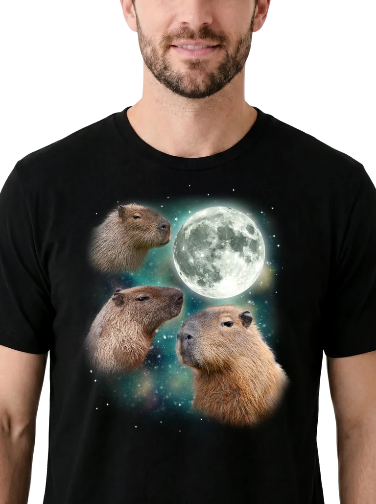 Three Capybara Moon on model m1-3