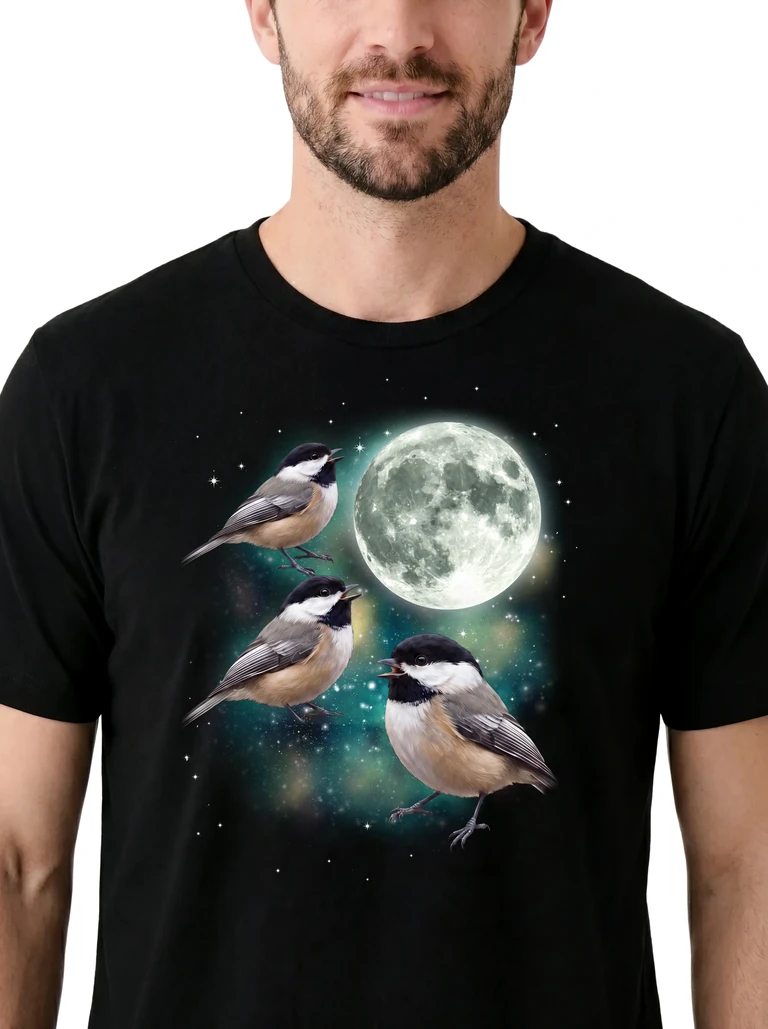 Three Chickadee Moon on model m1-3