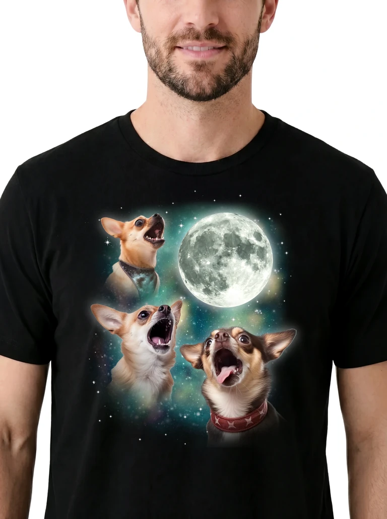 Three Chihuahua 2 Moon on model m1-3