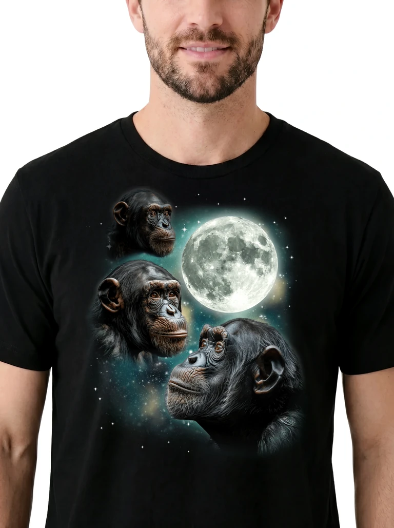 Three Chimpanzee Moon on model m1-3