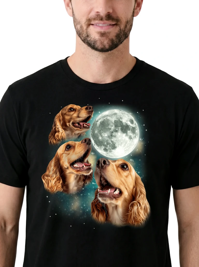 Three Cocker Spaniel Moon on model m1-3
