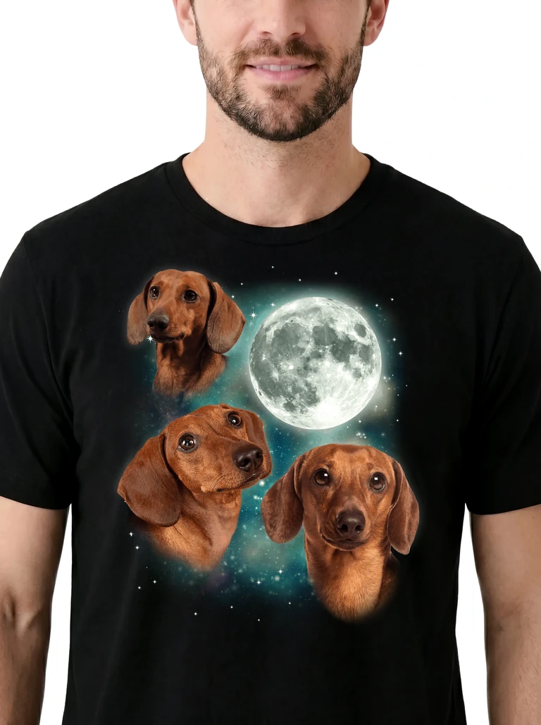 Three Dachshund 2 Moon on model m1-3