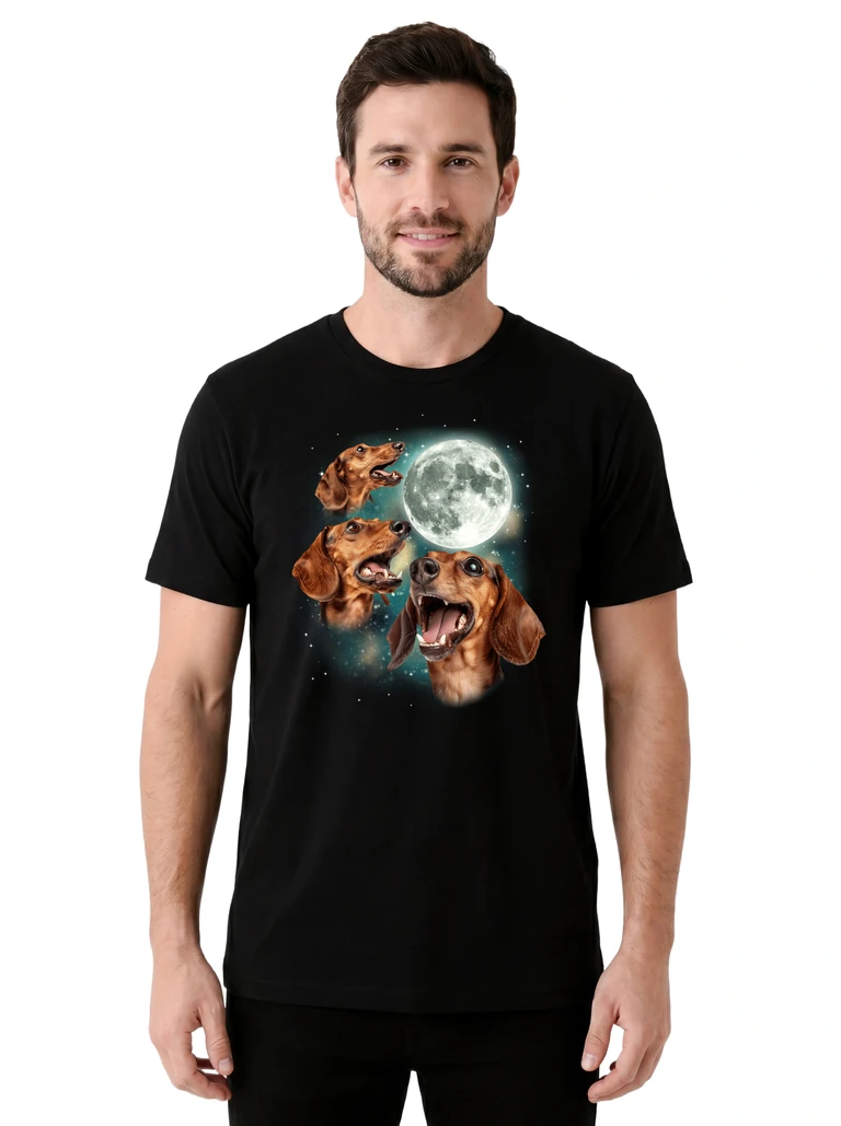 Three Dachshund Moon on model m1-1