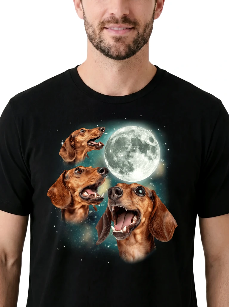 Three Dachshund Moon on model m1-3