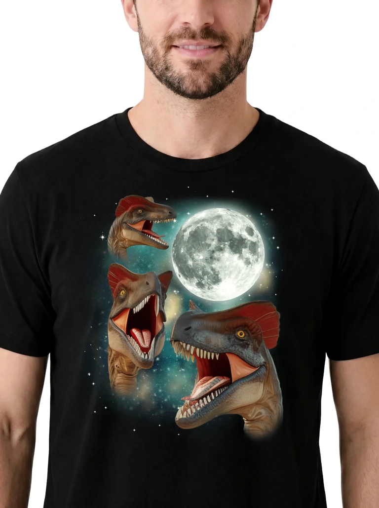 Three Dilophosaurus Moon on model m1-3