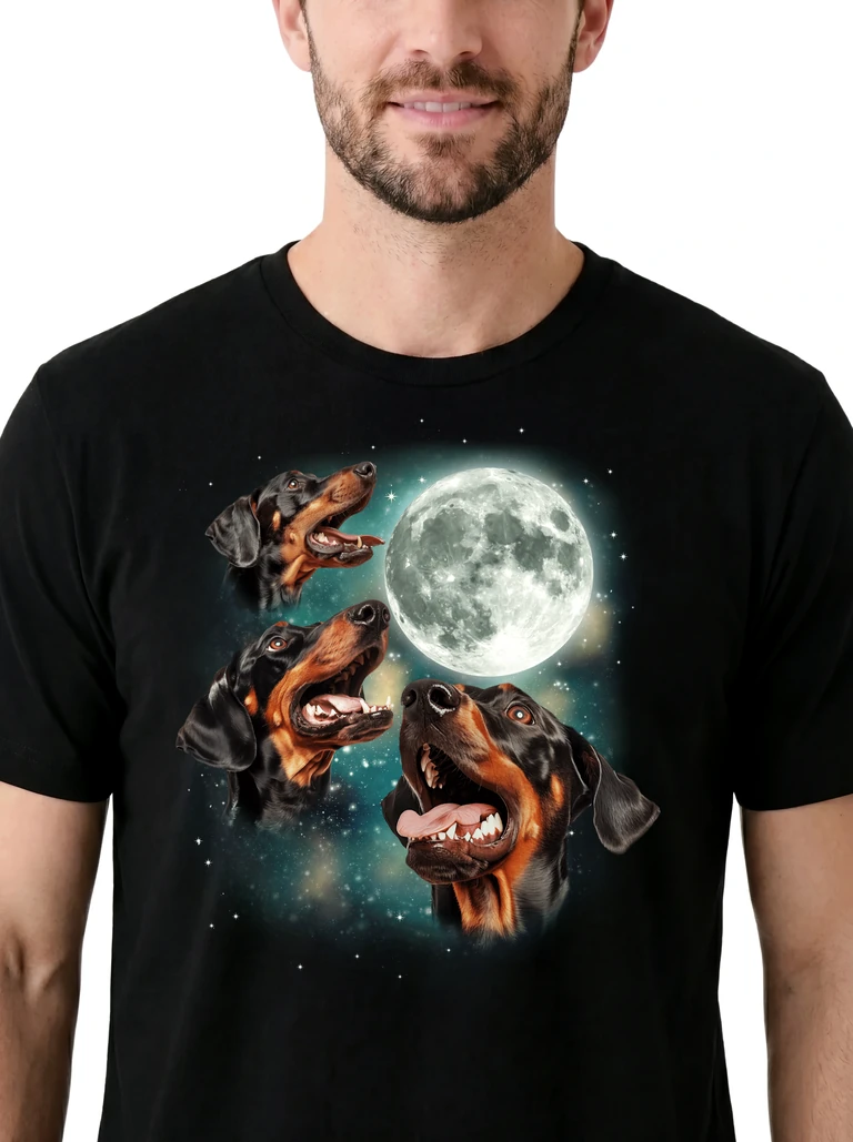 Three Doberman Pinscher Moon on model m1-3