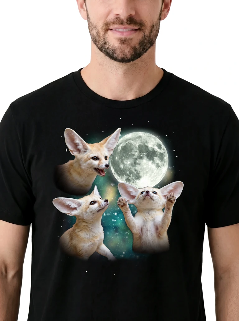 Three Fennec Fox Moon on model m1-3