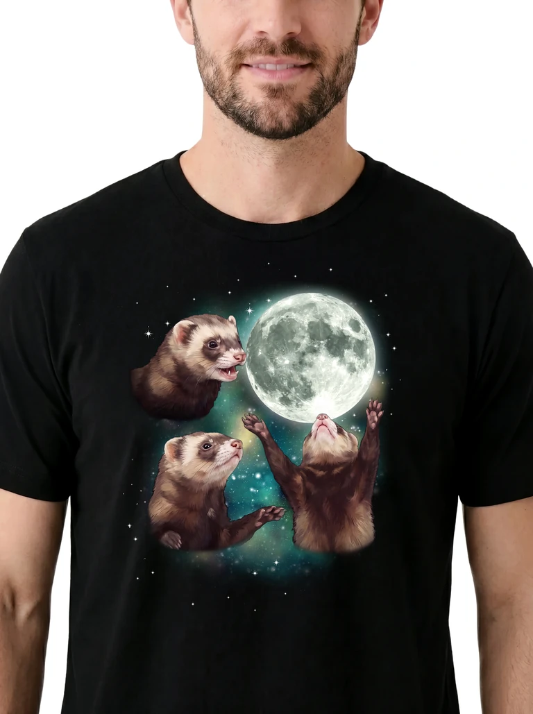 Three Ferret Moon on model m1-3