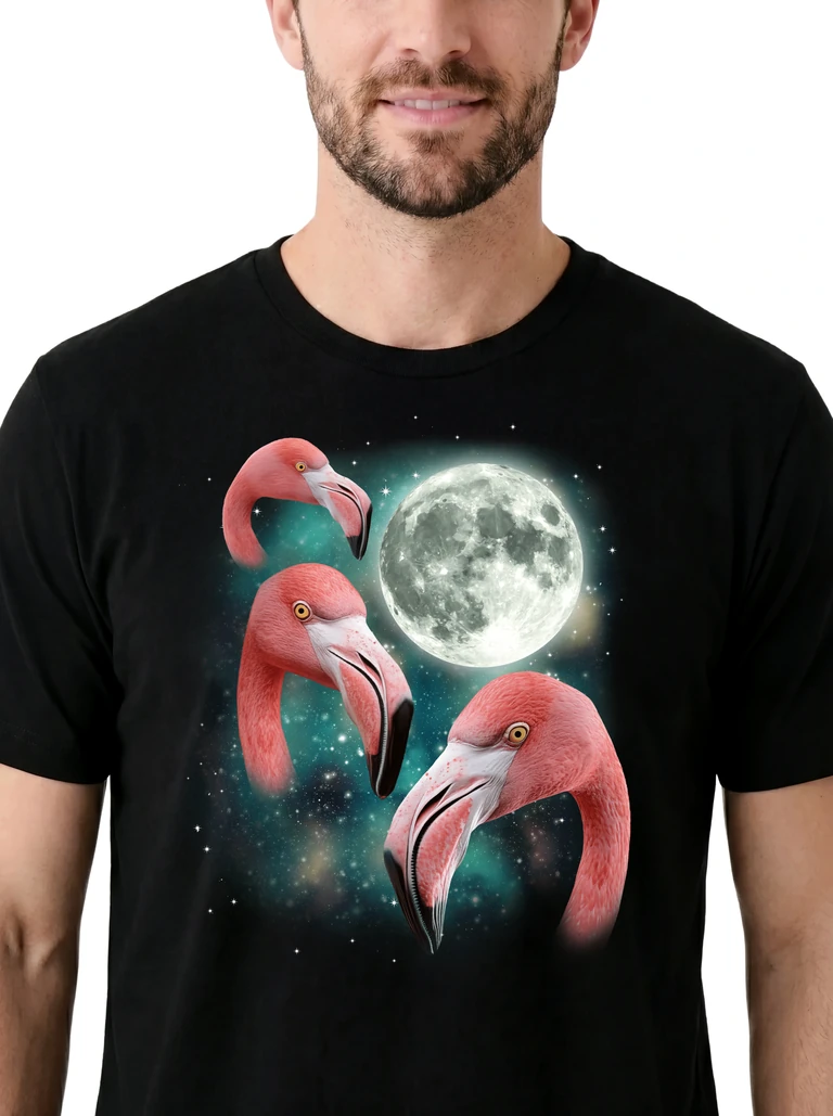 Three Flamingo Moon on model m1-3