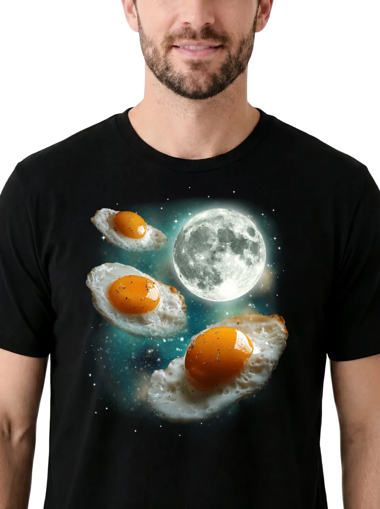 Three Fried Eggs Moon on model m1-3