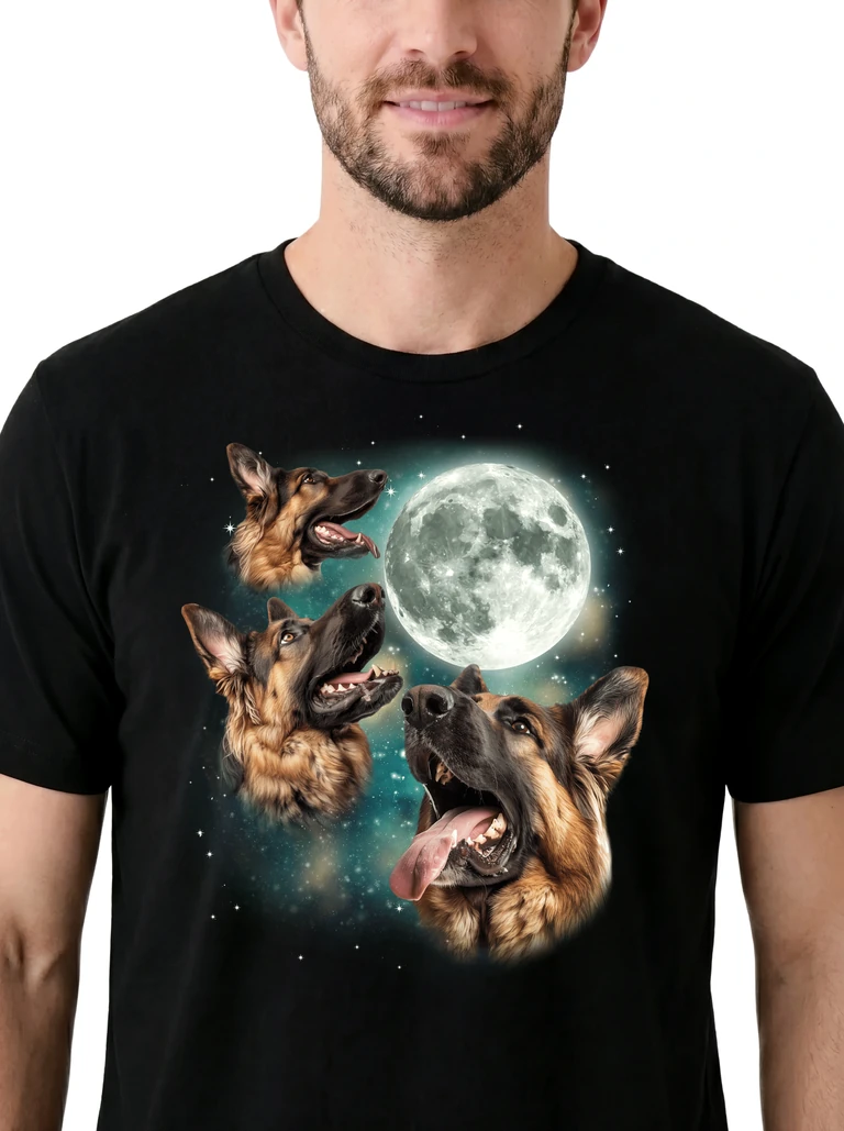 Three German Shepherd Moon on model m1-3