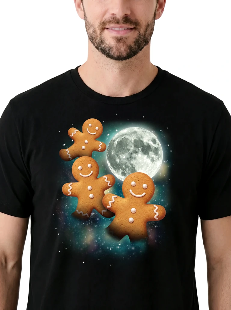 Three Gingerbread Men Moon on model m1-3