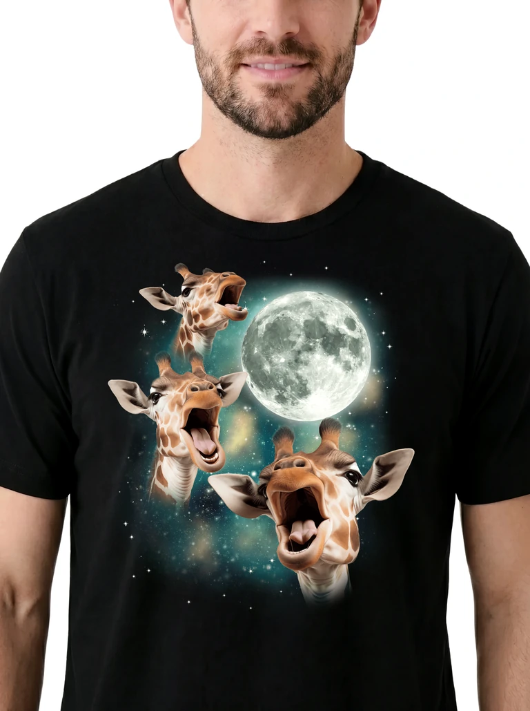 Three Giraffe Moon on model m1-3