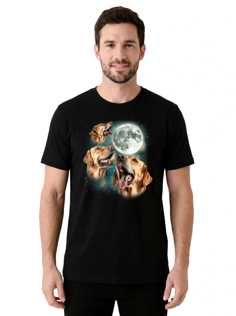 Three Golden Retriever Moon on model m1-1