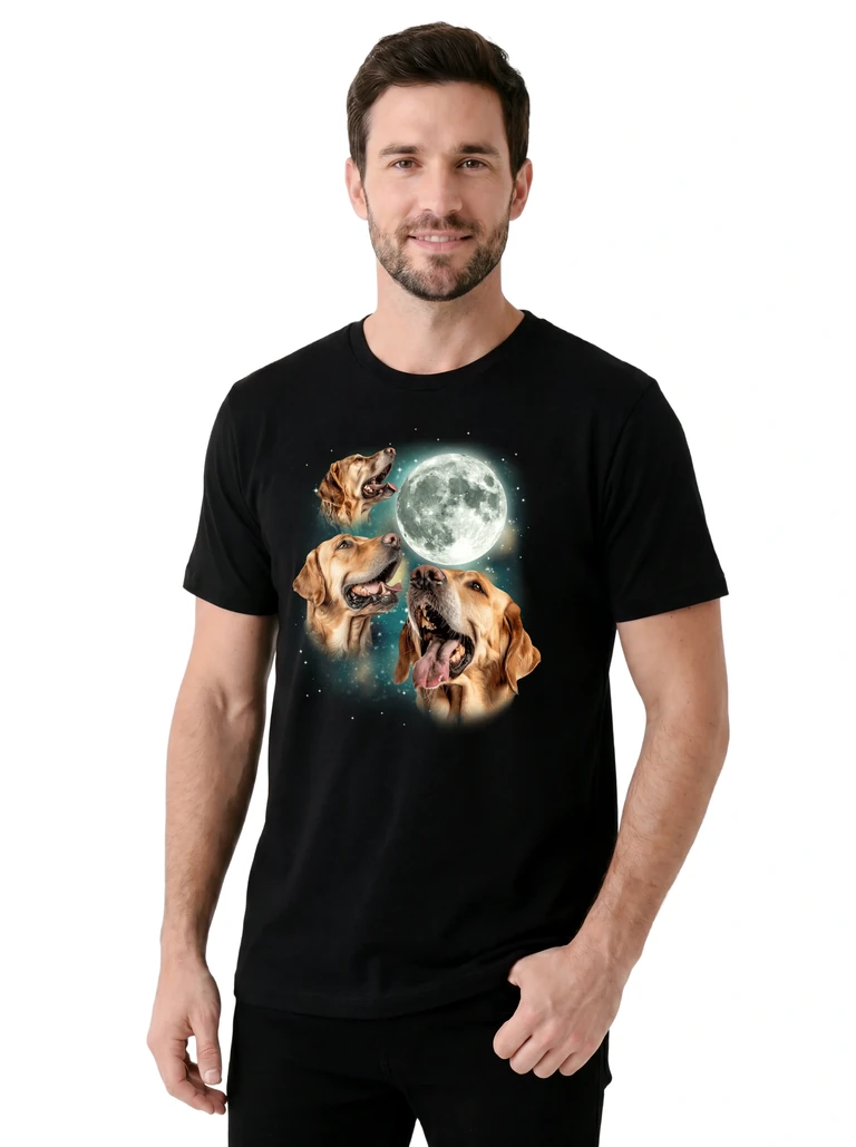 Three Golden Retriever Moon on model m1-2
